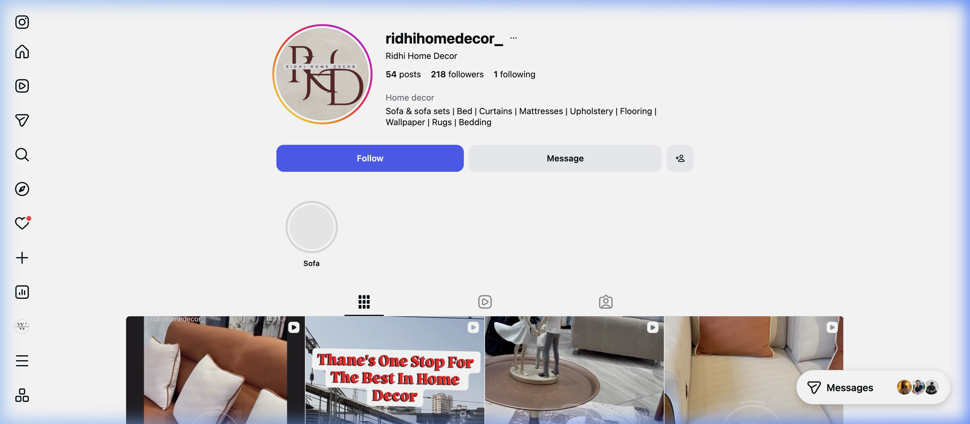 Ridhi Home Decor Instagram
